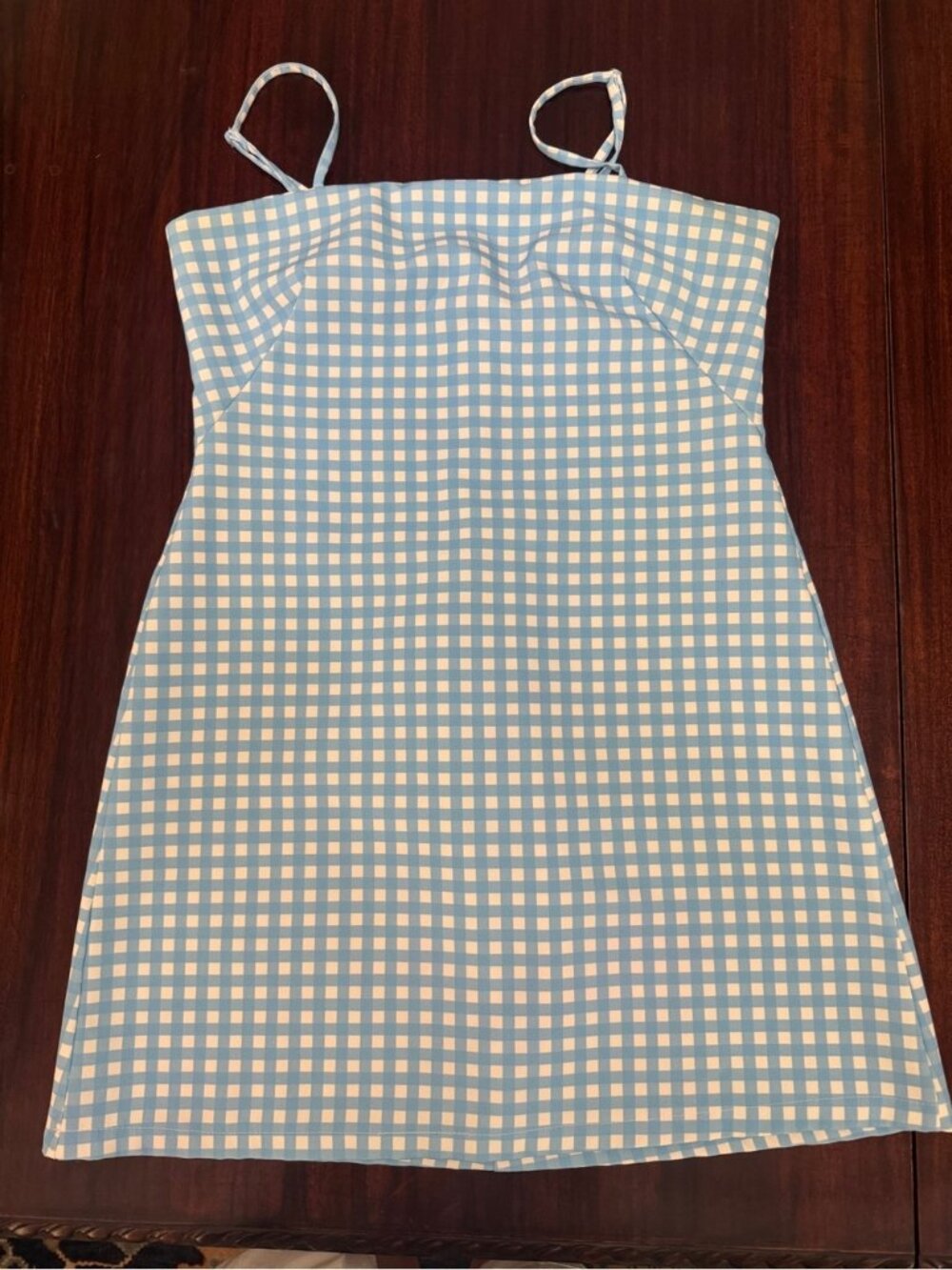 Twisted Wunder Blue Gingham Mini Dress Size 10 90s Cottagecore